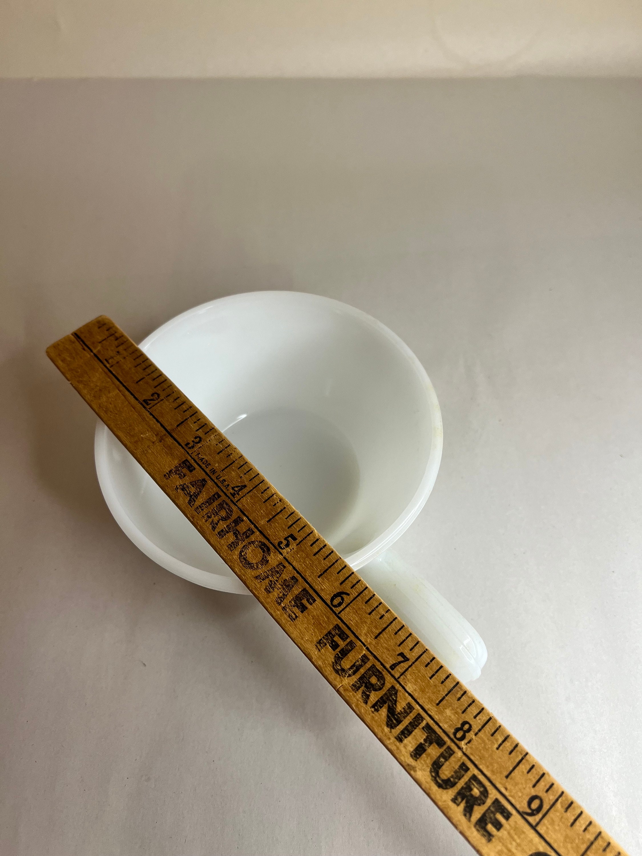 Vintage Anchor Hocking Fire-king Milk Glass Handled Soup Bowl - Etsy