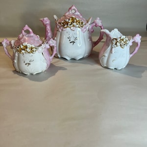 Vintage Mini Tea Pot and Cream and Sugar