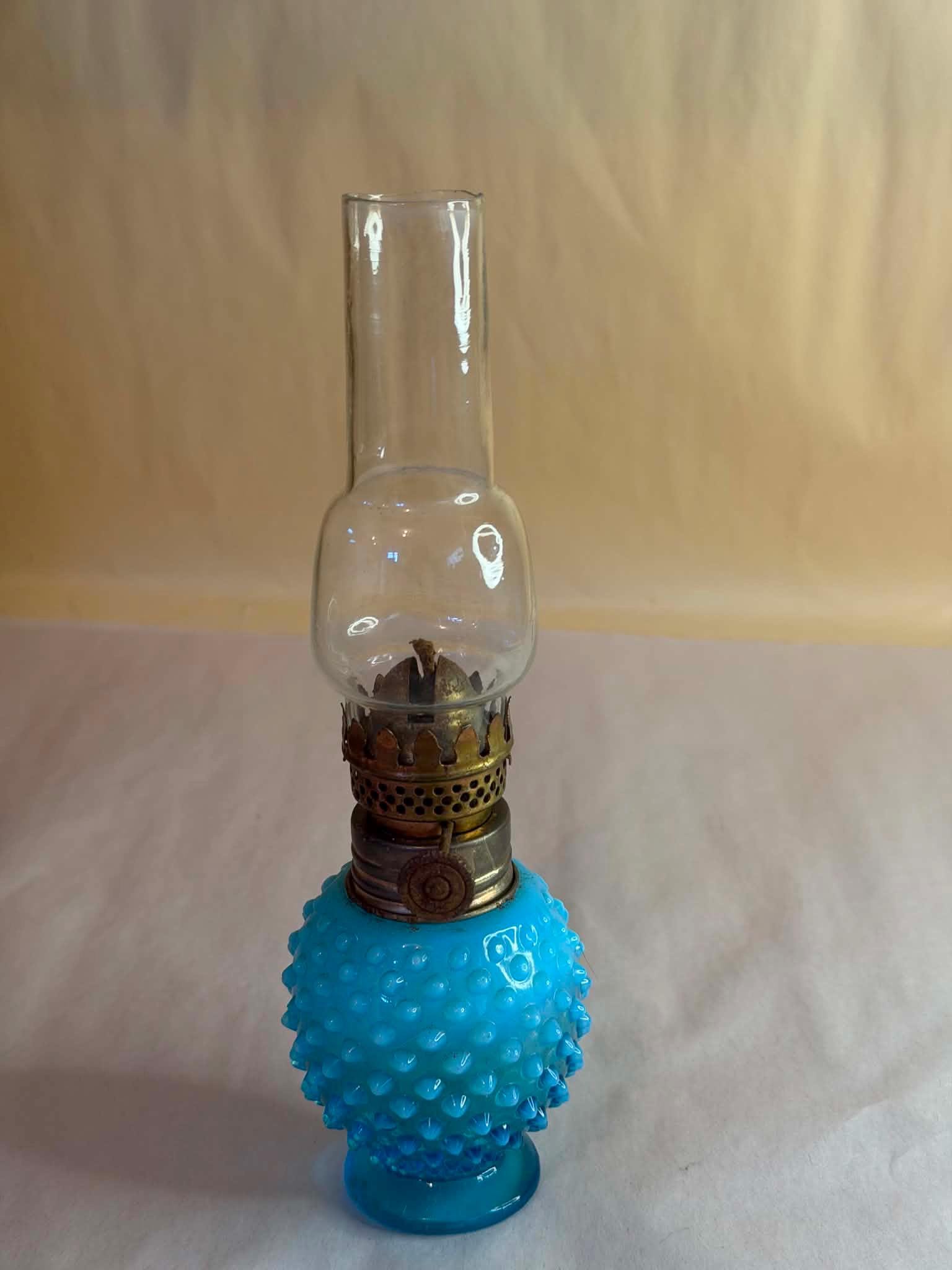 Fenton Blue Lamp - Etsy