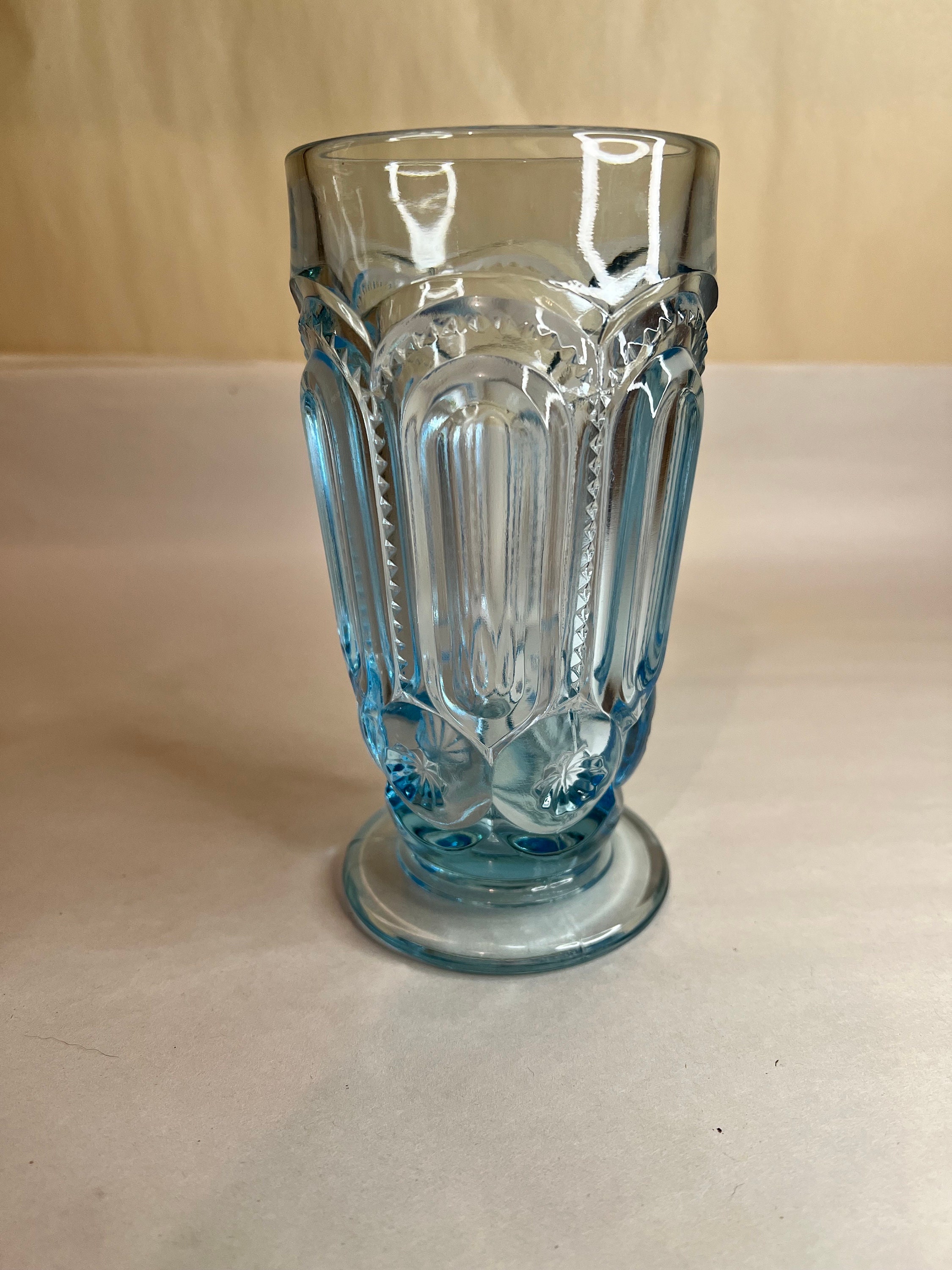 L.e. Smith Moon and Stars Blue Drink Glass - Etsy