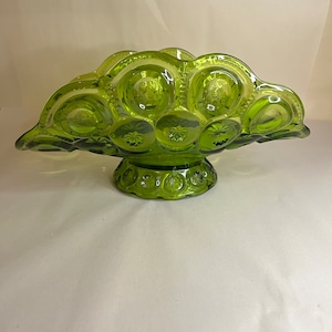 L.E. Smith Moon and Star Green 12” Banana Boat