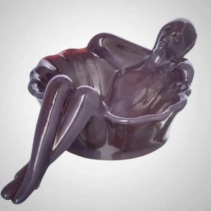 Eggplant Purple Bathing Beauty Ballerina Soap Dish