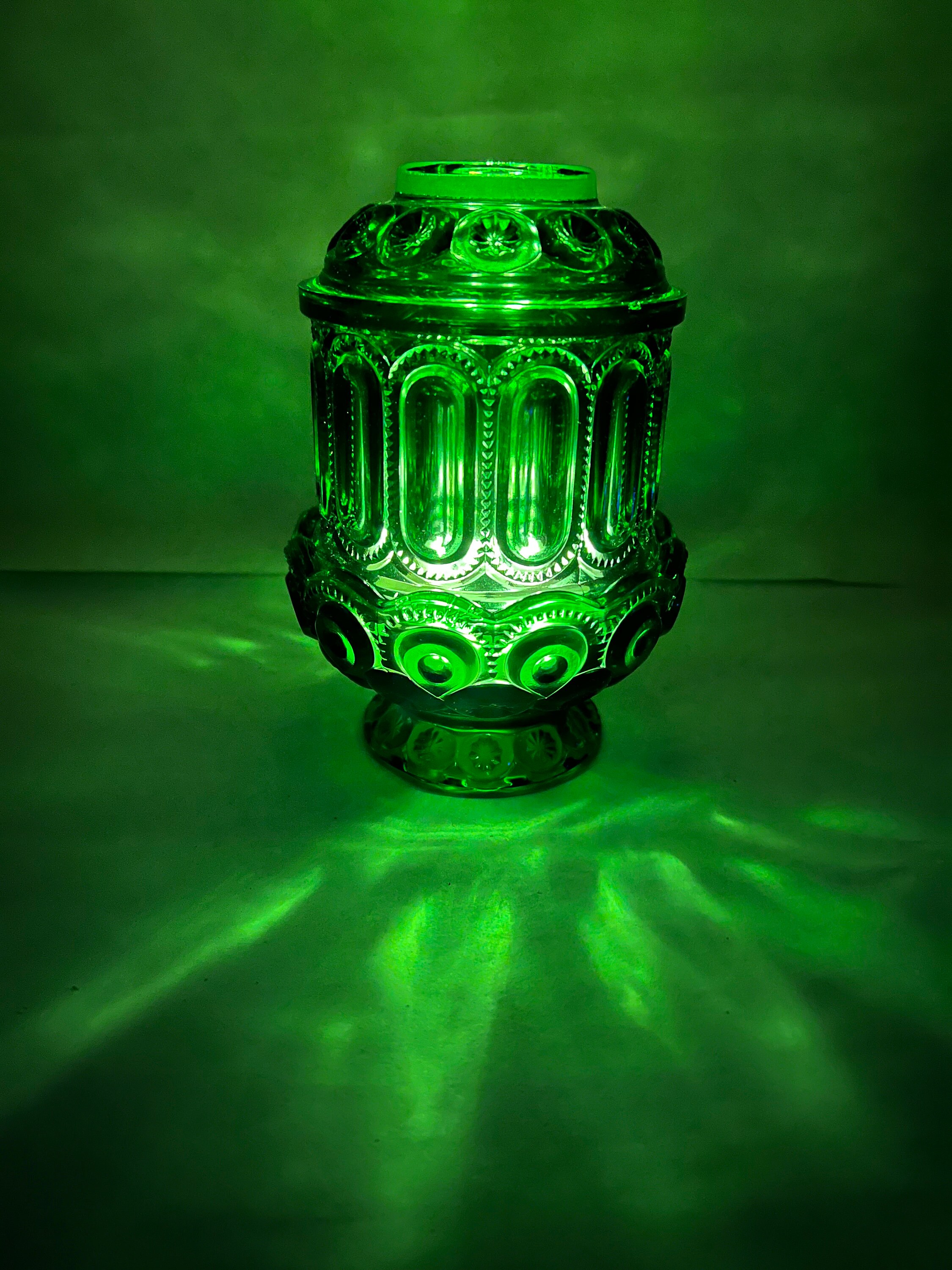 ヴィンテージアンティークインディアナグラスキャンドルフェアリーライト