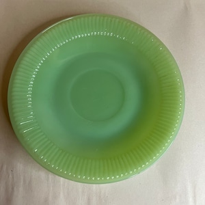 FireKing Jadeite “Jane Ray” Pattern Saucer