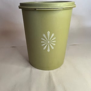 Vintage Tupperware Servalier Oliver Green Kanister