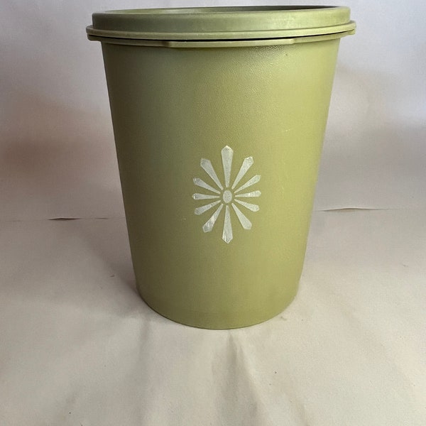 Vintage Tupperware Servalier Oliver Green Canister