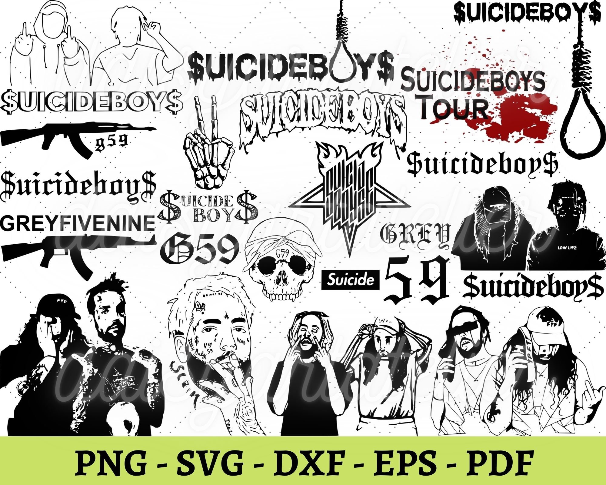 Suicideboys Svg Bundle Clipart G59 Grey 59 Hip Hop Music Etsy UK