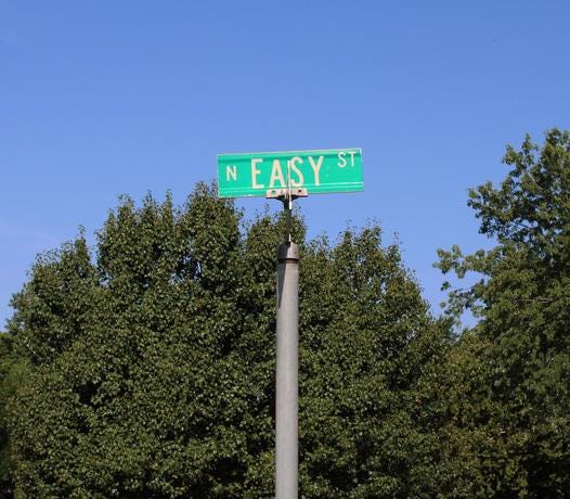 Simple Street Sign Easy Street Sign Digital Photo - Etsy