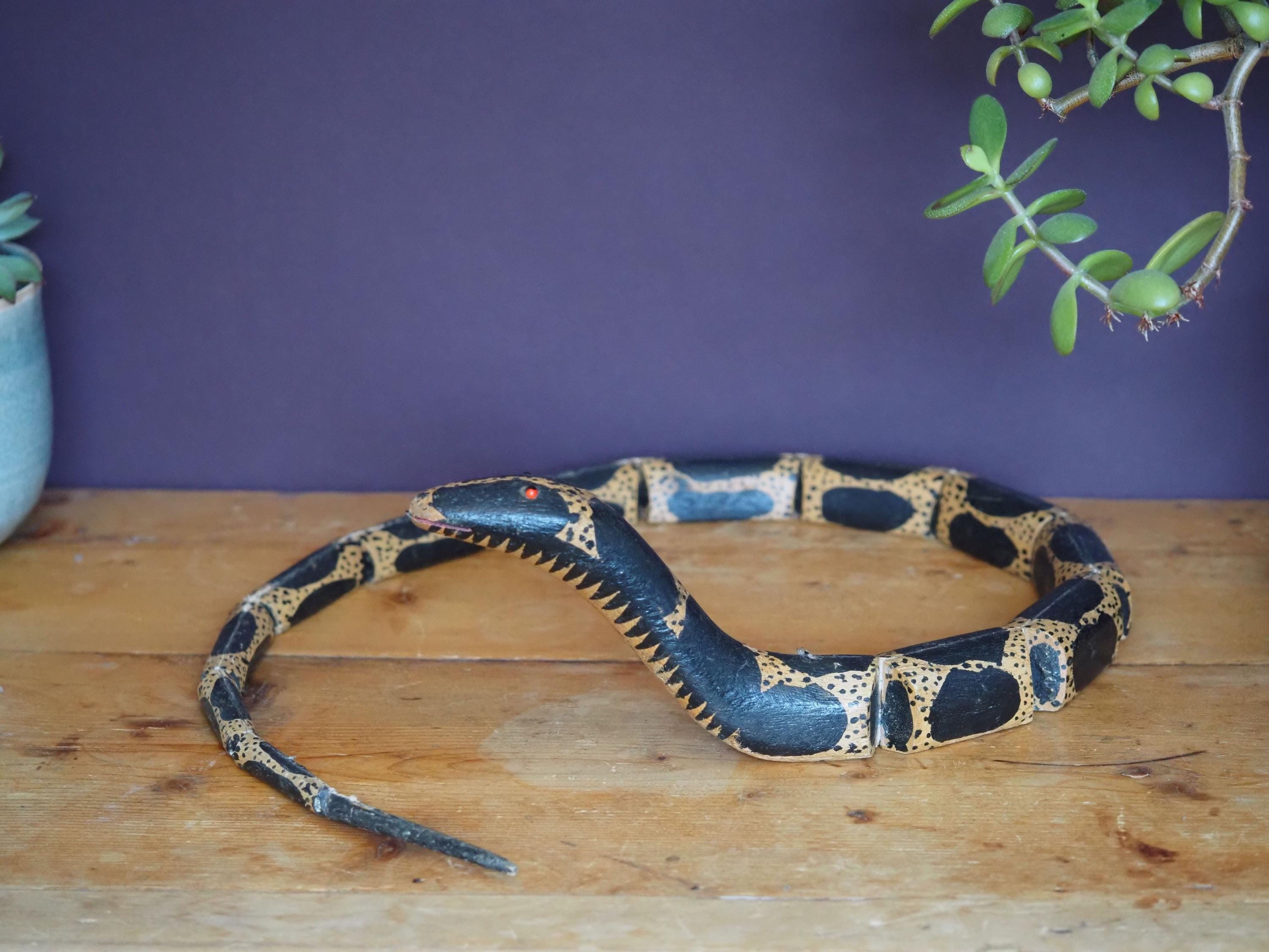 Vintage wood snake toy - Etsy 日本