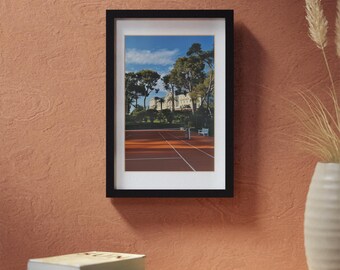 Tennis Court Photo Framed Poster | Black Frame