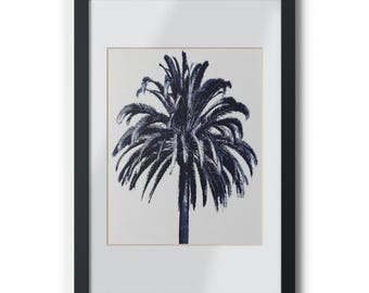 Palm Tree Print Framed Poster | Black Frame