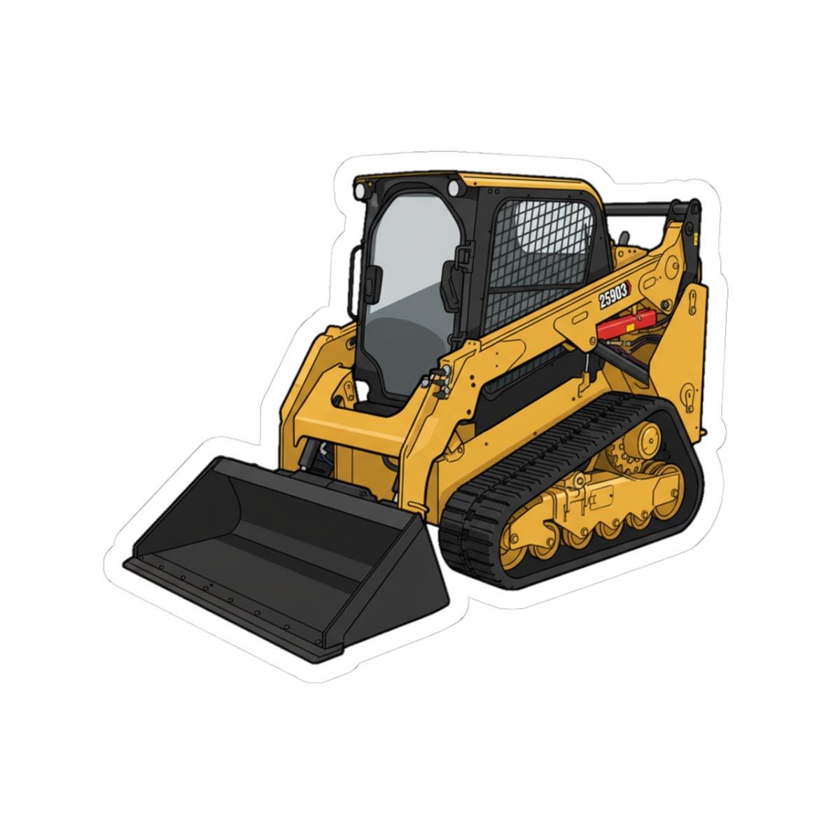 XXL CAT Aufkleber Set – Bagger Logo Schwarz/gelb  Produktbild-Vorschau 5