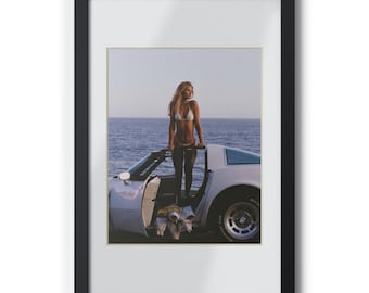 Beachside Model Poster Framed