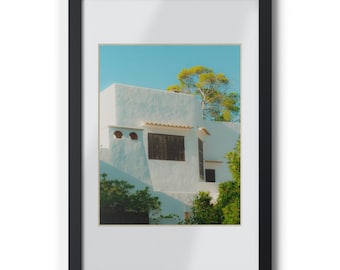Mediterranean White House photo Framed Poster