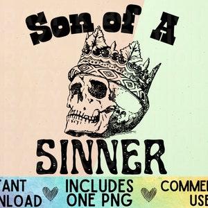 JellyRoll Sohn eines Sinner Schädel Sublimation PNG