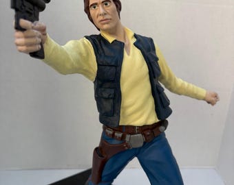 Hand-Painted Han Solo Figurine: 12 Inch Star Wars Resin Statue model kit vintage