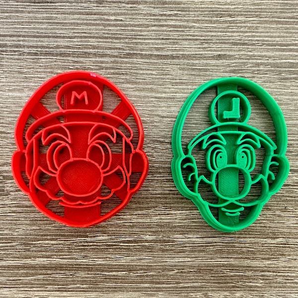 Mario and Luigi Cookie Cutter Set / Mario Bros Cookie Cutter Set