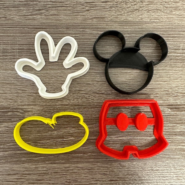 Mickey Mouse Cookie Cutter Set Etsy
