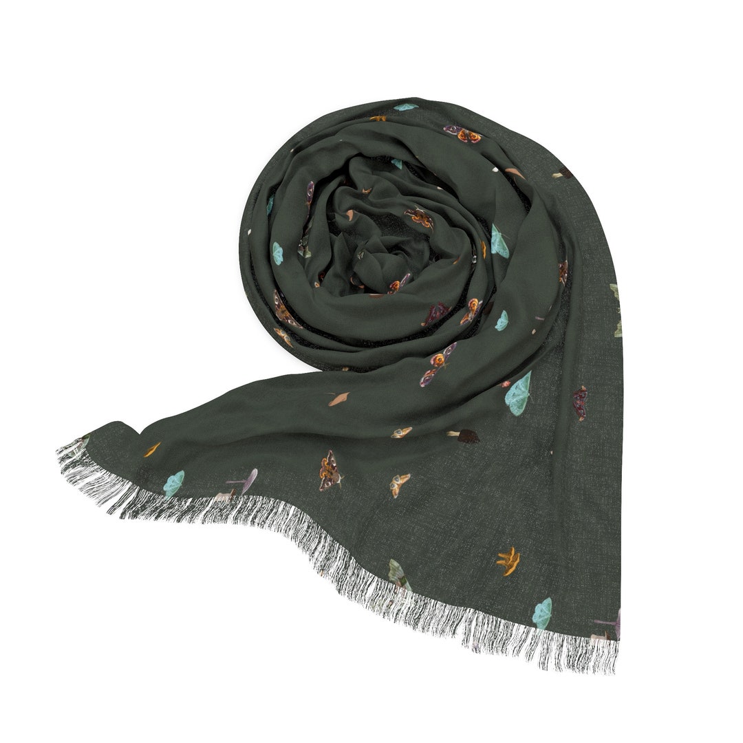 Moth and Fungi Light Scarf - Etsy
