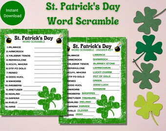 St. Patrick's Day Word Scramble Digital Download - Etsy