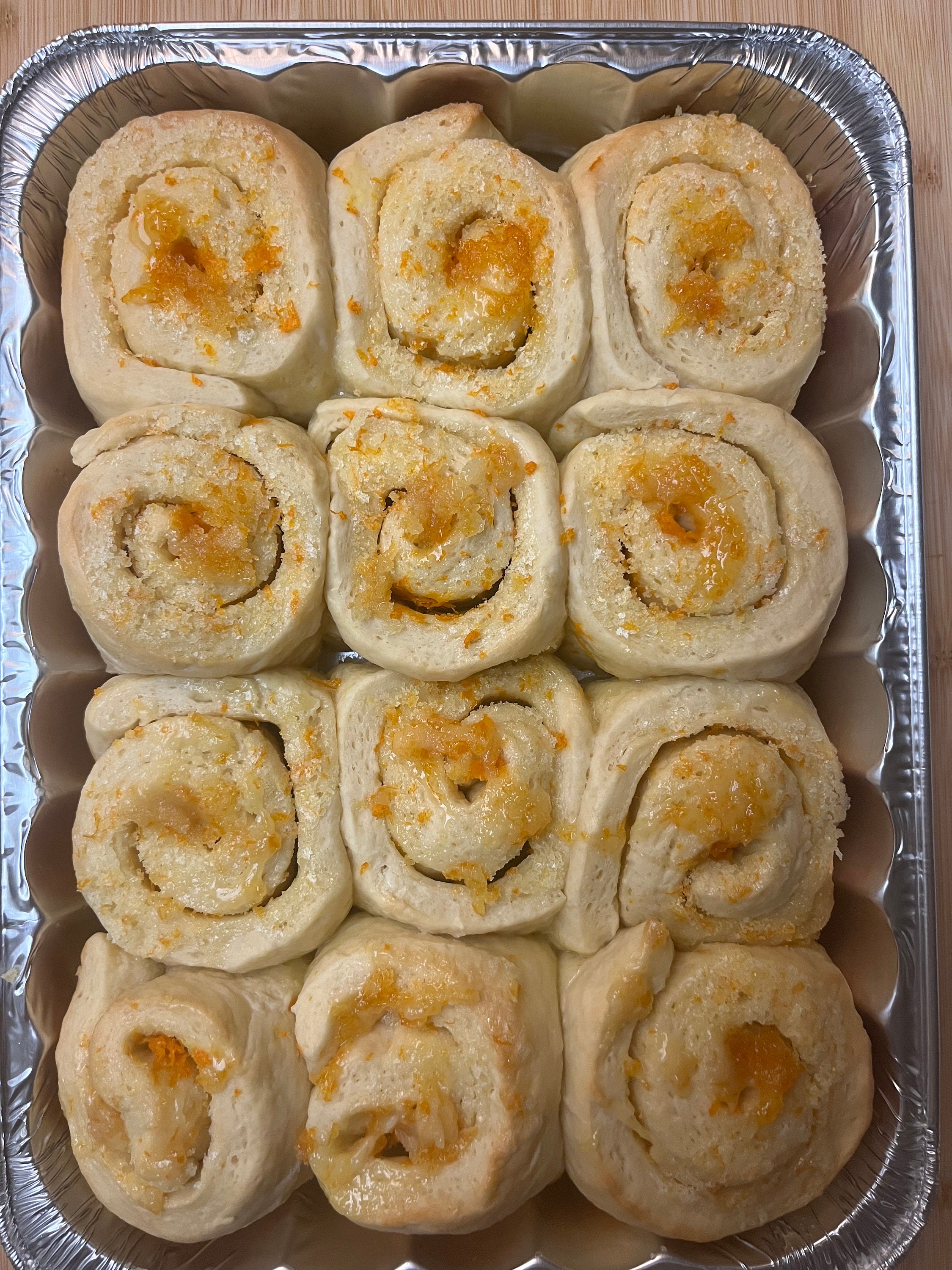 Homemade Orange Rolls, Vanilla Icing, Aunt Dee's Recipe