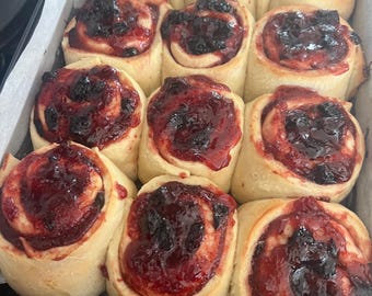 Homemade Cherry Rolls with Aunt Dee’s Vanilla Icing