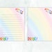 Rainbow Printable Letter Writing Paper Printable Stationery - Etsy