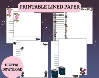 hand writing paper for sale Witch Writing Paper. Printable Lined Paper. Digital. Spooky Lined & Unlined Paper
