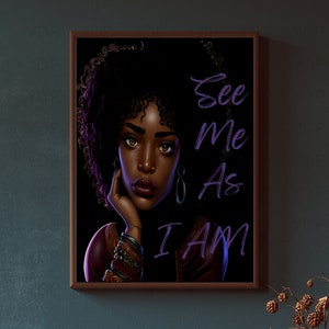 African American Woman/ Black Queen/ Afro Queen/ Captivating Eyes/ Clipart/ Scrapbook Digital Planning Supplies