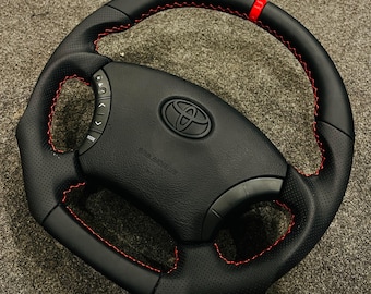 Toyota PRADO 120 Series Leather Steering Wheel | Fits Prado 2002–2009 / Lexus GX470