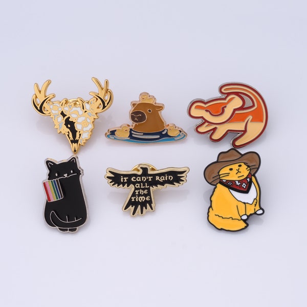 Inspirational Animal Pins,Western Cowboy Badge,Cartoon Brooch,Enamel Brooch Pins,Hat Pins,Backpack Pins,Badge Collection,Gifts for Her