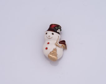 Christmas Snowman Brooch Pins,Cute Snowman Pins,Hat Pins,Backpack Pins,Badge Collection,Gifts for Her