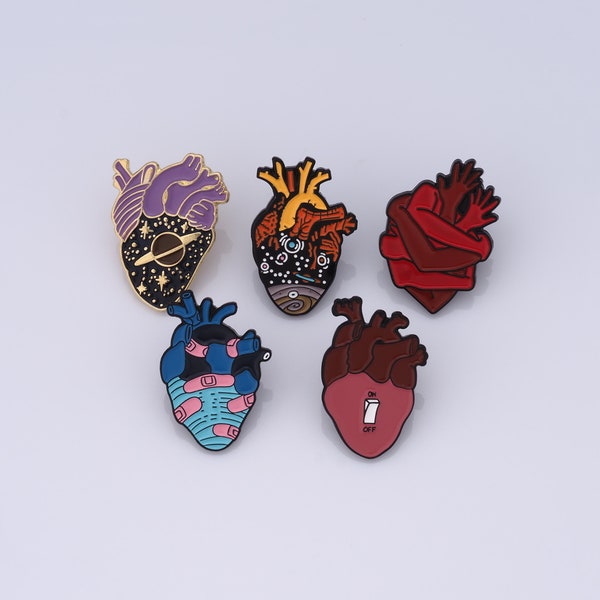 Hearts Pins,Hearts Badge,Funny Brooch,Enamel Brooch Pins,Hat Pins,Backpack Pins,Badge Collection,Gifts for Her