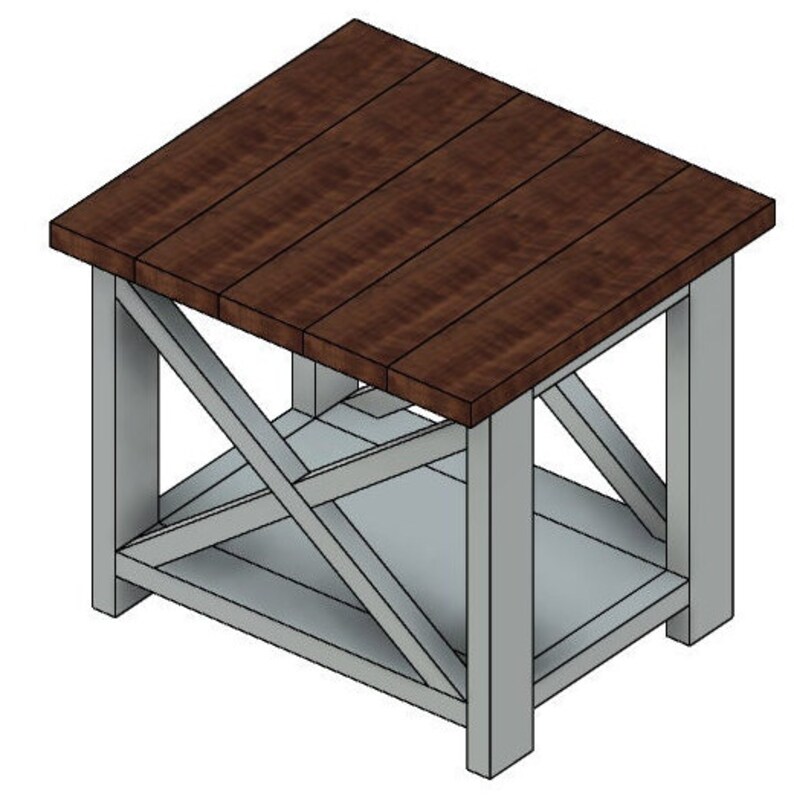 DIY Farmhouse Side Table Build Plans Etsy