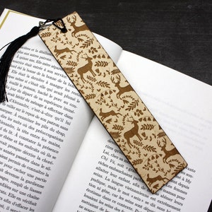 Wooden bookmarks Scandinavian Forest, customizable, Father's Day gift, Mother's Day, Valentine's Day, Christmas, teacher, reader