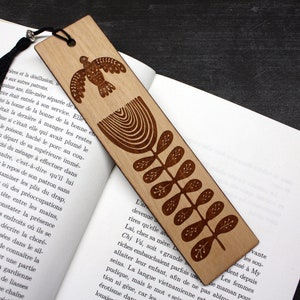 Wooden bookmarks Bird and flower, customizable, Father's Day gift, Mother's Day, Valentine's Day, Christmas, teacher, reader