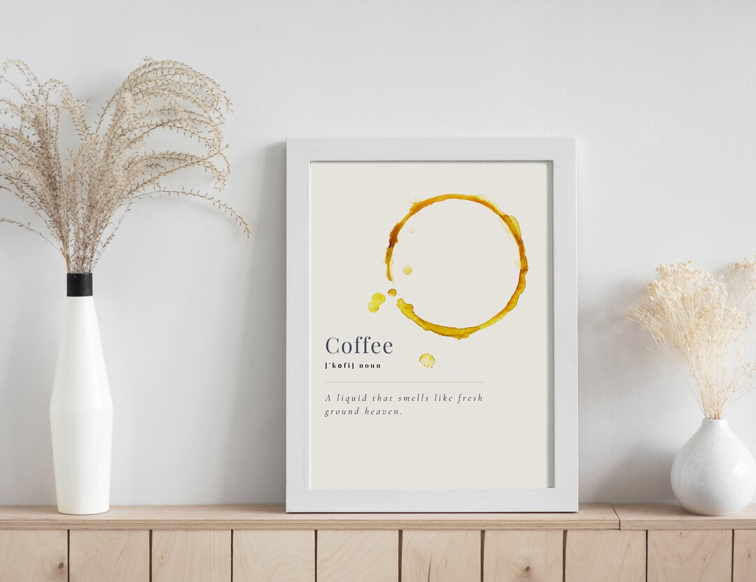 Coffee Wall Art Printable, Coffee Bar Print, Minimalist Coffee Wall Art