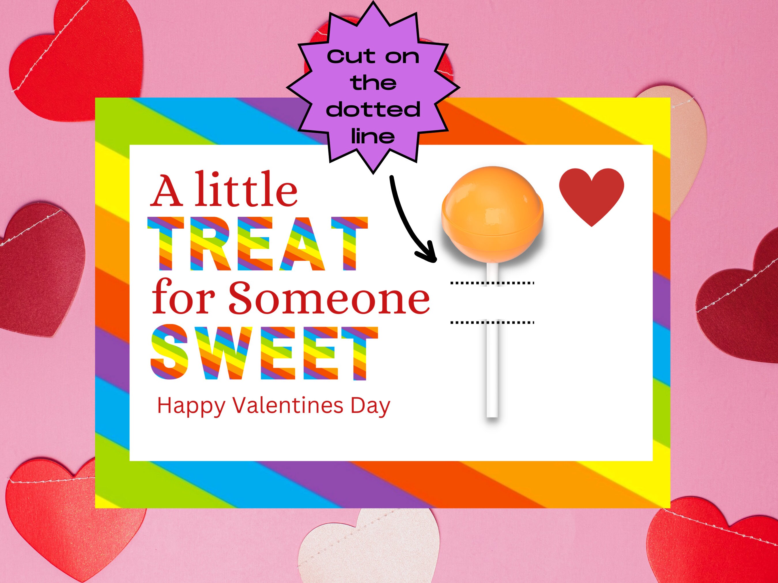 Sucker Valentine Card Valentine Card Kids Valentine Card - Etsy