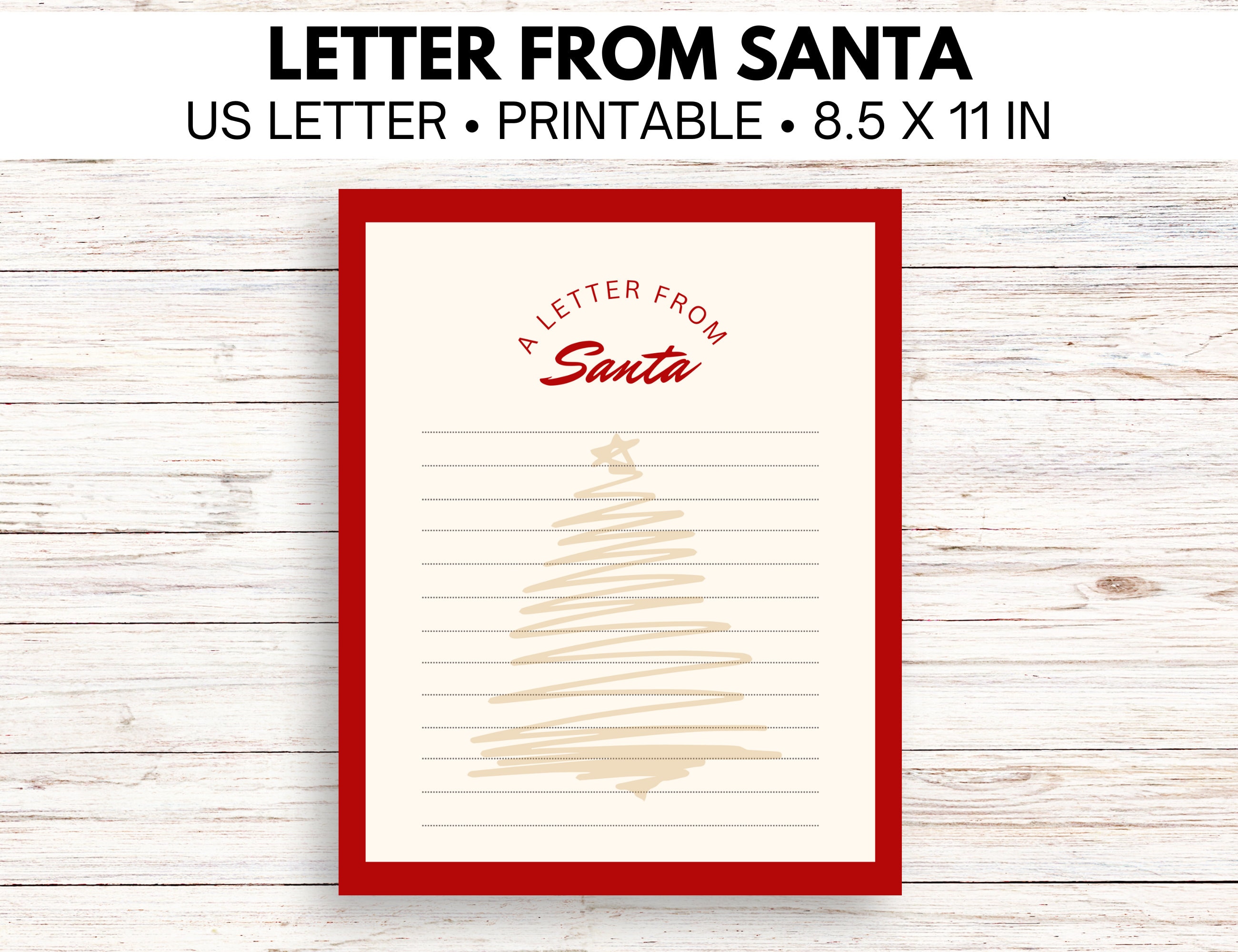 Letter From SANTA at Home Printable, Santa Letter, Santa Claus Stationary, From the Desk of ...