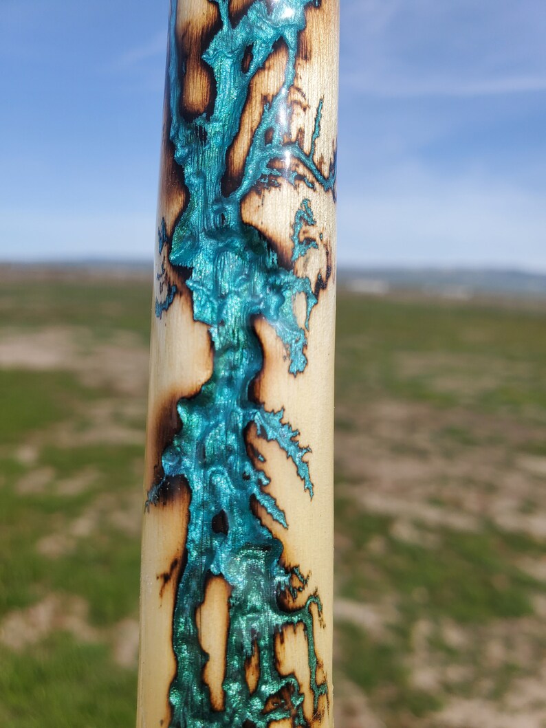 Custom Order Walking Cane Walking Stick Fractal Burning Etsy