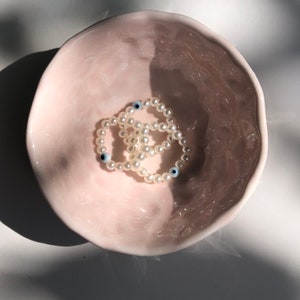 Pearl ring eye Nazar Evil Eye