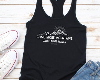 Cute Womens Tank, Outdoors Tank Top, Adventure Tank, Mountain Climbing Tank Top, Beach Tank, Vacation Tank Top, Travel Gift, Hiking TankTop