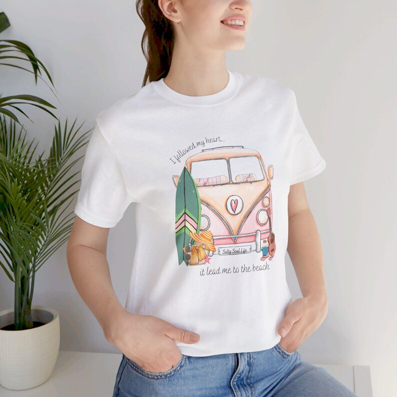 Beach Shirt, Boho Shirt, Van Shirt, Vintage Van Shirt, Surfer shirt, Beach Girl Shirt, Surfboard Shirt, Travel Shirt, Vacation Shirt, Surf T image 8