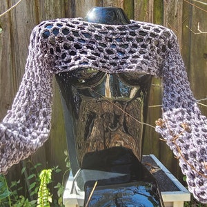 Velvet Grey Bedazzled Bohemian Shrug