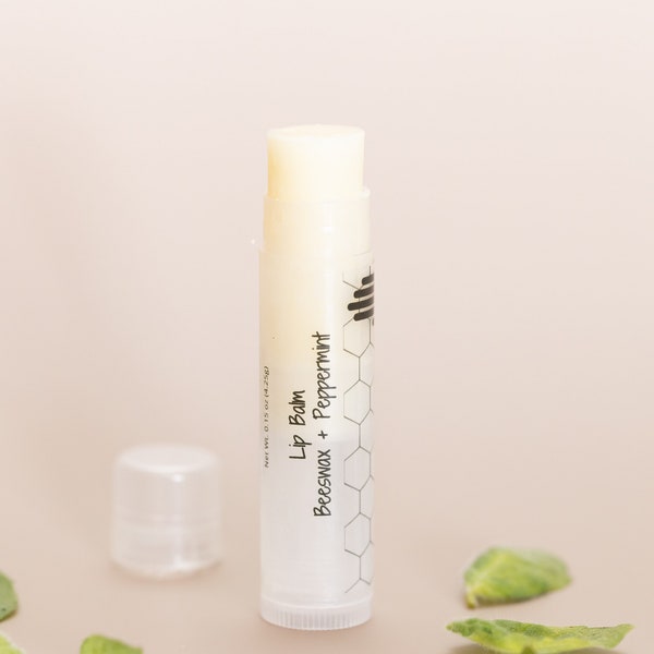 Refreshing Peppermint Rosemary Lip Balm - Natural Dry Lip Care for Men and Women - Soothing Shea Butter, Cocoa Butter, Coconut Oil, Beeswax