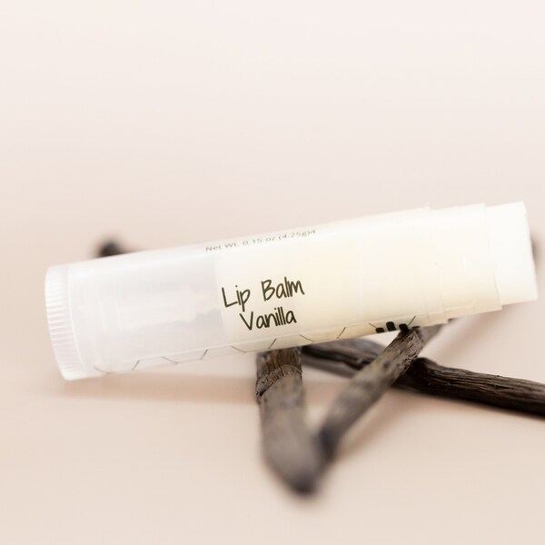 Vanilla Lip Balm with Shea Butter - All Natural Dry Lip Care for Men & Women - Long Lasting Moisturizing Lip Butter for Chapped Lips