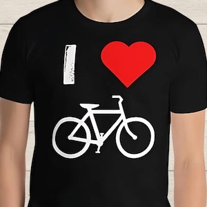 I Love Biking T-Shirt: Unisex Cotton Tee, Cyclist Gift
