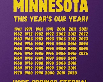 Minnesota Sports Fan T-Shirt: Retro "This Year's Our Year" Tee ** 2026 **