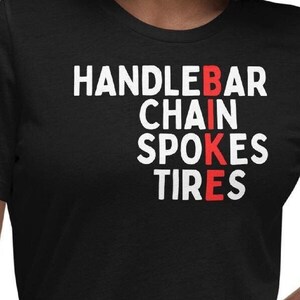 BIKE Shirt - Women&#39;s Relaxed Cotton Cycling T-Shirt - Fun Bike Lover Gift Idea