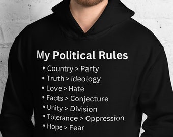 My Political Rules Unisex Hoodie - Show How Politically Smart You Are